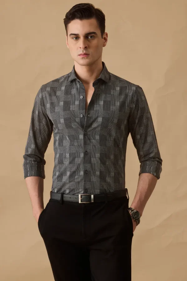 Black Stripes Slim Fit Luxe Shirt