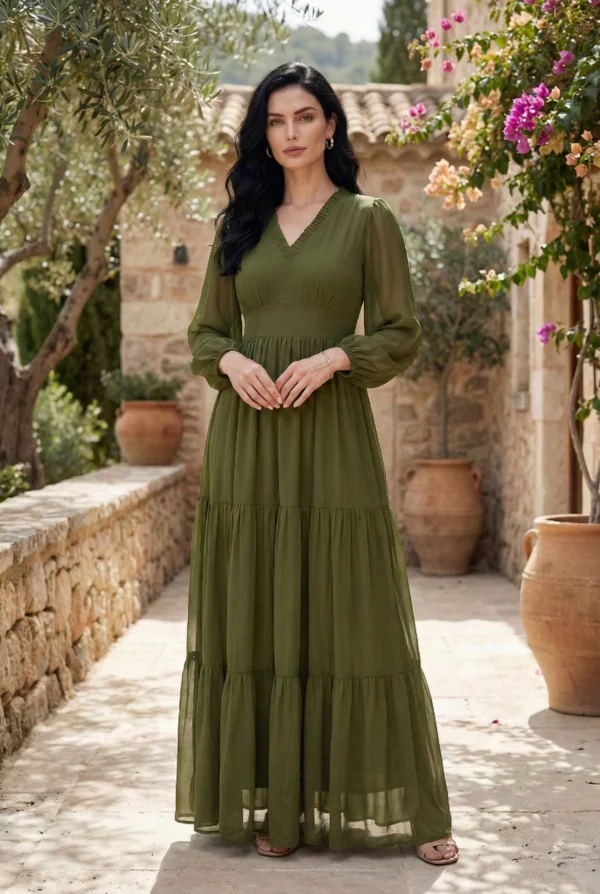 Olive Grace Maxi Dress