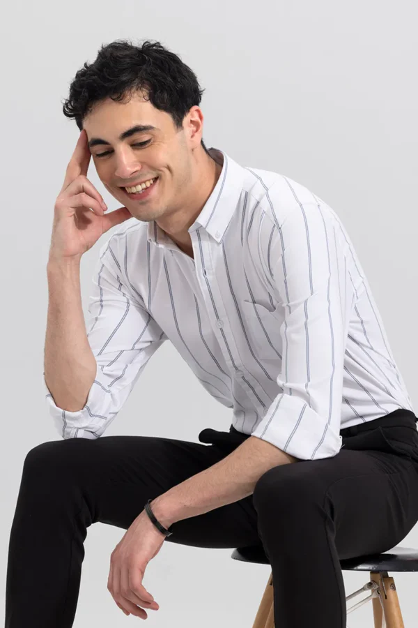 String Stripe White Shirt